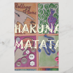 Skriv ut Hakuna Matata Hand Sign Art Brevpapper