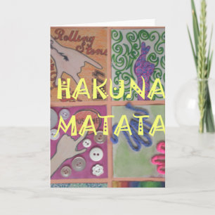 Skriv ut Hakuna Matata Hand Sign Art Kort