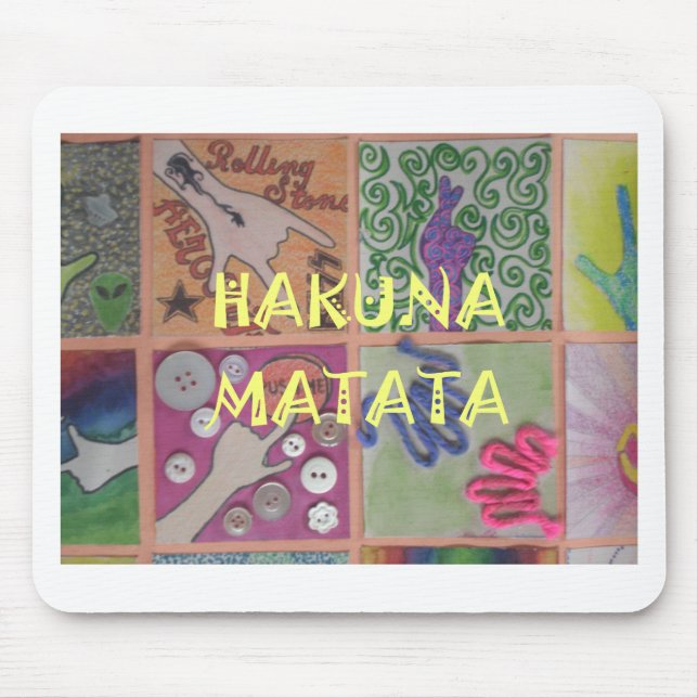 Skriv ut Hakuna Matata Hand Sign Art Musmatta (Framsidan)