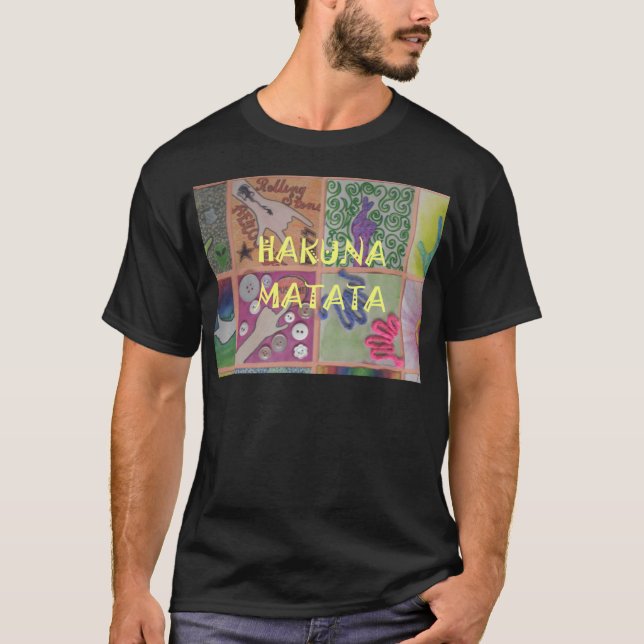Skriv ut Hakuna Matata Hand Sign Art T-shirt (Framsida)