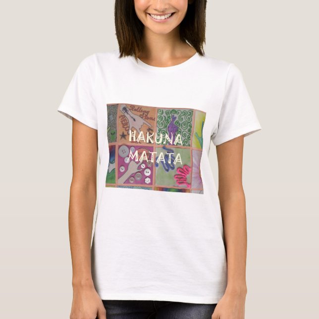 Skriv ut Hakuna Matata Hand Sign Art T-shirt (Framsida)