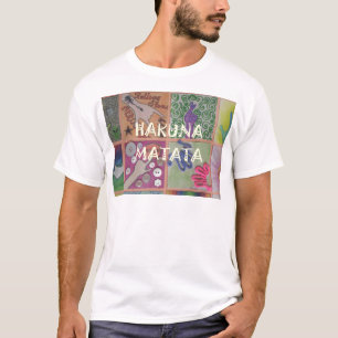 Skriv ut Hakuna Matata Hand Sign Art Tee Shirt