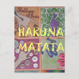 Skriv ut Hakuna Matata Hand Sign Art Vykort