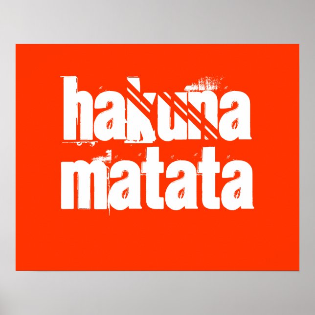 Skriv ut Hakuna Matata Poster (Framsidan)