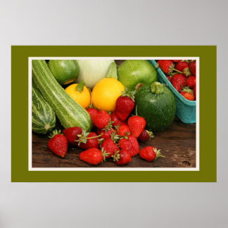 Skriv ut Harvest Summer Vegetables Poster