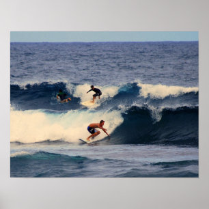 Skriv ut hawaiian Surfers Poster