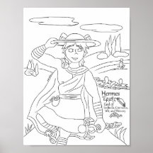 Skriv ut Hermes Coloring Page