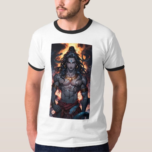 SKRIV UT HINDU GOD SHIVA T SHIRT (Framsida)