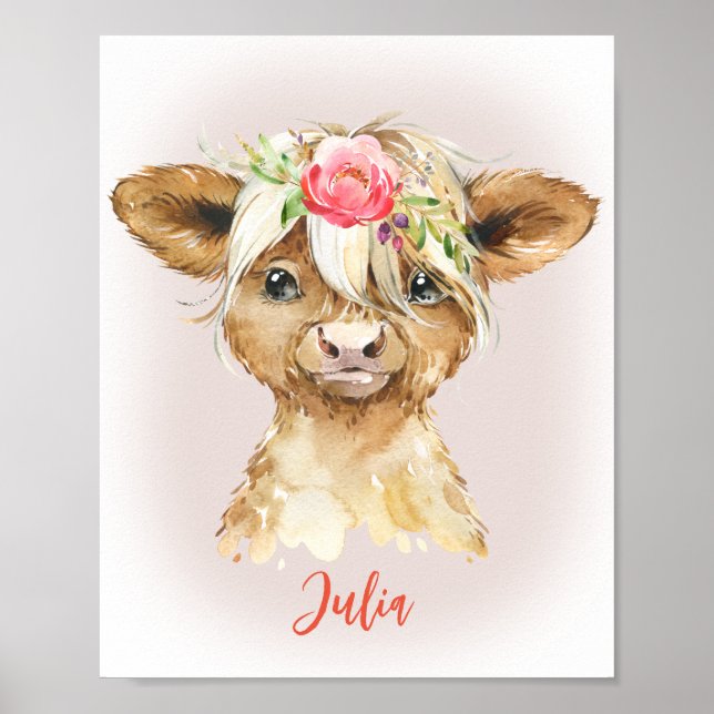 Skriv ut höglandskon poster (Framsidan)