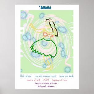 Skriv ut hula Dancer Art Poster