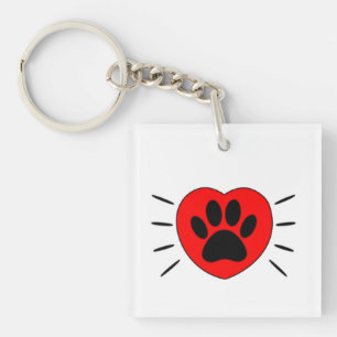 Skriv ut hund älskare Heart och Paw