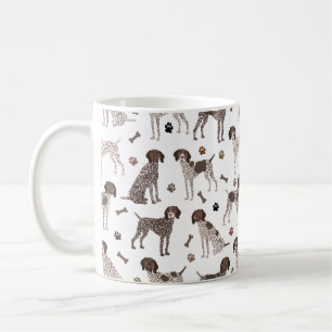 Skriv ut Hund Bone och Paw för tyska kortkommandon Kaffemugg