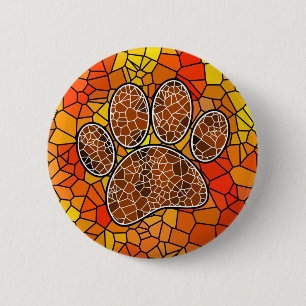 Skriv ut Hund för Mosaic Art Knapp