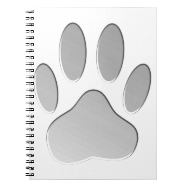 Skriv ut Hund Metall-look Anteckningsbok (Framsidan)