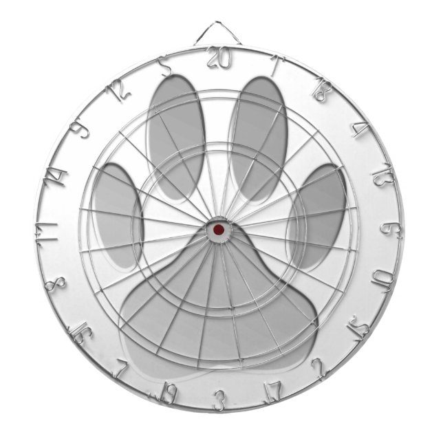 Skriv ut Hund Metall-look Darttavla (Framsidan)