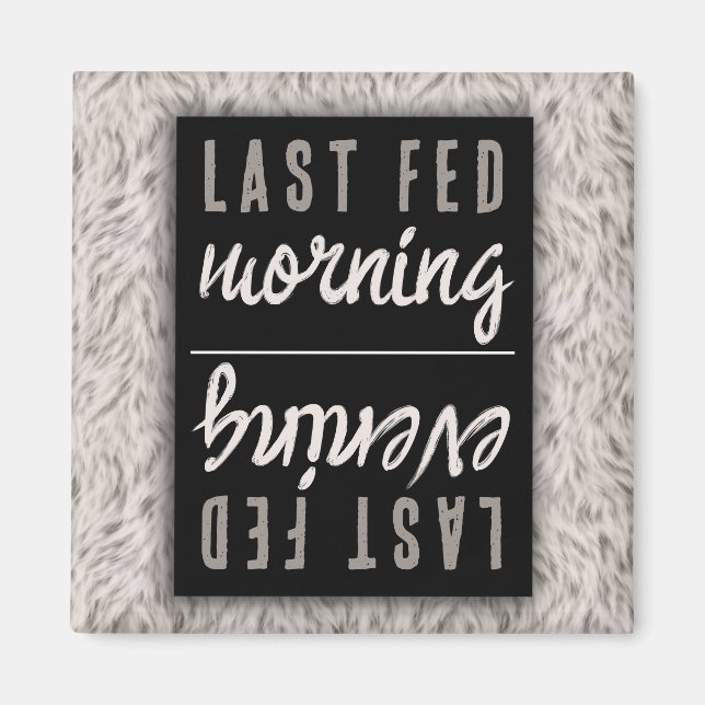 Skriv ut Hund Pet Food Animal på vit kanin Päls Magnet (Framsidan)