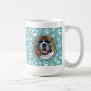 Skriv ut Hund Pet Photo Pet Memorial Teal Kaffemugg