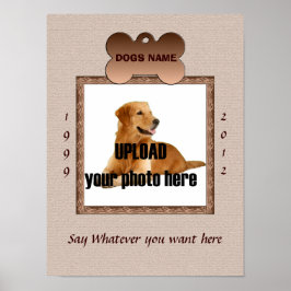 Skriv ut hund PM - bruna toningar Poster