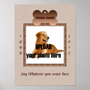 Skriv ut hund PM - bruna toningar Poster