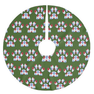 Skriv ut Hund Pw Julgransmatta Borstad Polyester