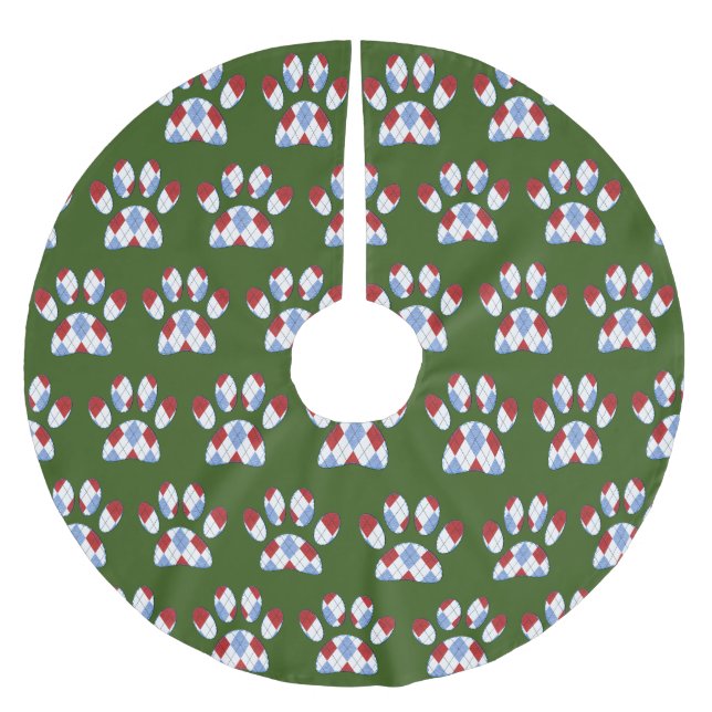 Skriv ut Hund Pw Julgransmatta Borstad Polyester (Framsidan)