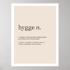Skriv ut hygge-definitionsbild poster