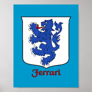 Skriv ut i Ferrari Family Shield Poster