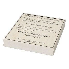 Skriv ut I för anpassade Artwork Authentication Stämpel