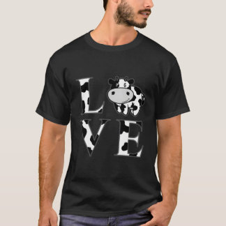 Skriv ut i Kärlek Cows Funny Farming Gift Manar T Shirt