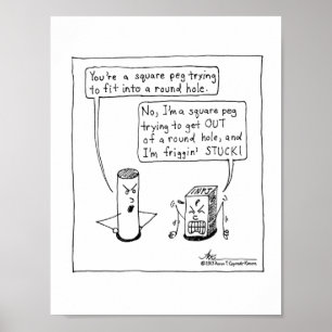 Skriv ut INFJ Square Peg Poster