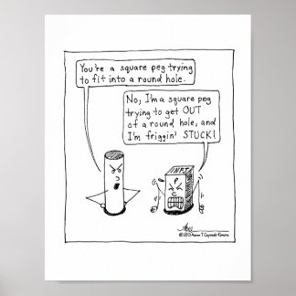 Skriv ut INFJ Square Peg Poster