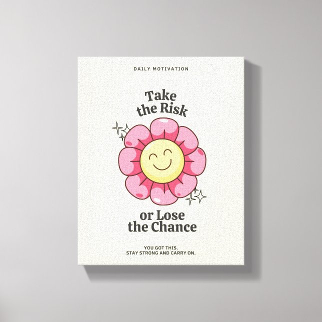 Skriv ut inspirationell blomstväggskonst canvastryck (Framsida)