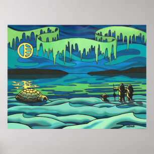 Skriv ut inuit Kärlek hemdekanter för första natio Poster