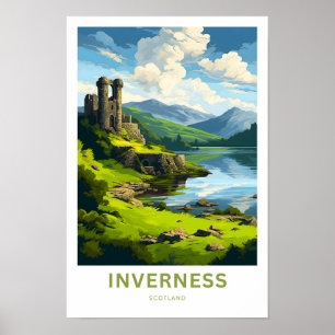Skriv ut Inverness Scotland Travel Poster