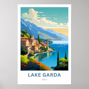 Skriv ut Italien för Sjö Garda Poster