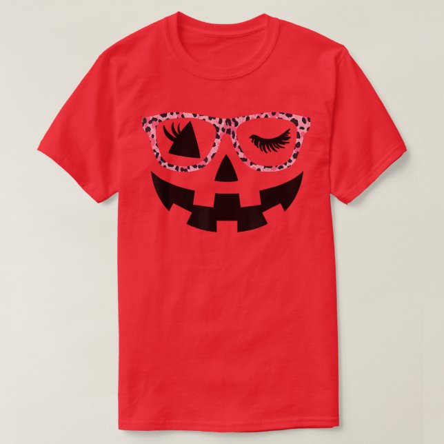 Skriv ut jack o lantern Ansikte Pumpkin Hallowen L T Shirt (Design framsida)