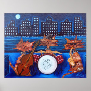Skriv ut Jazz Cats Poster
