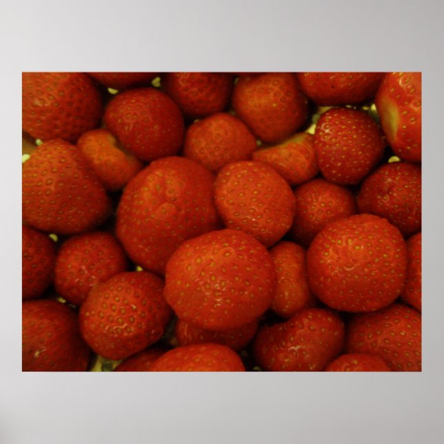 Skriv ut Juicy Strawbär Poster (Framsidan)