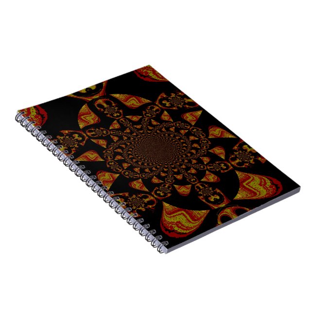 Skriv ut Kaleidoscope-kontrast Anteckningsbok Med Spiral (Högra Sidan)