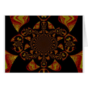 Skriv ut Kaleidoscope-kontrast Hälsningskort