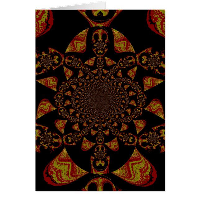 Skriv ut Kaleidoscope-kontrast Hälsningskort (Framsidan)
