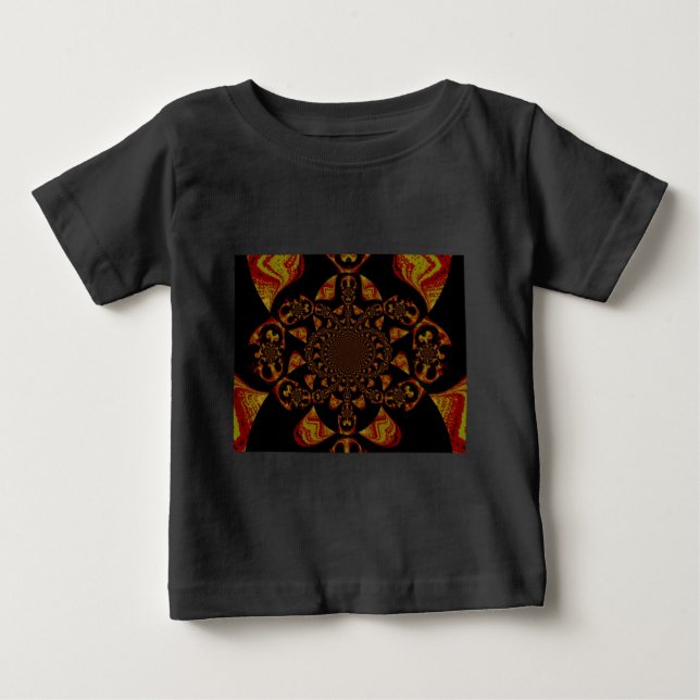 Skriv ut Kaleidoscope-kontrast Tee Shirt (Framsida)