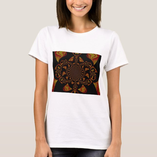 Skriv ut Kaleidoscope-kontrast Tee Shirt (Framsida)
