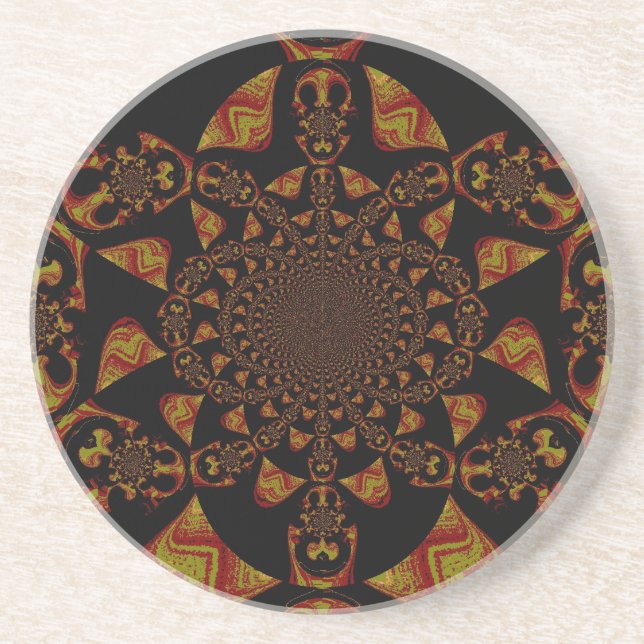 Skriv ut Kaleidoscope-kontrast Underlägg (Framsidan)