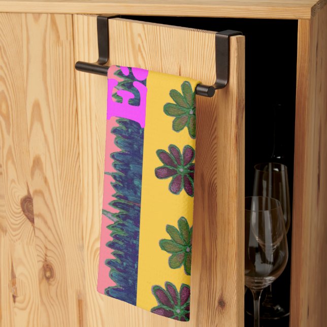 Skriv ut kärlek Eat Play Art Kökshandduk (Thirds Fold)