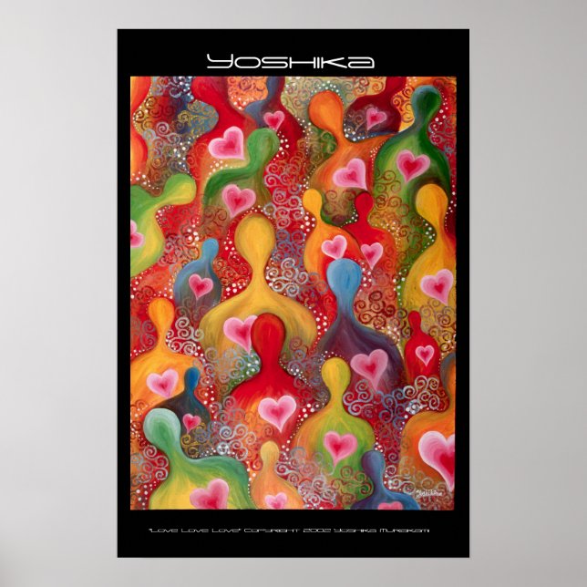 Skriv ut "Kärlek Kärlek Kärlek" Poster (Framsidan)