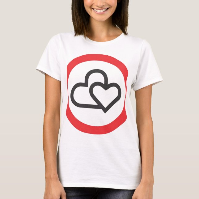 Skriv ut kärlek t shirt (Framsida)