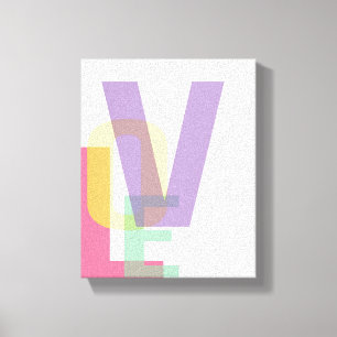 Skriv ut kärlek typografi canvastryck
