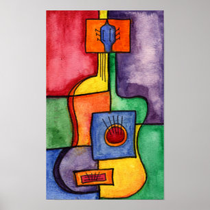 Skriv ut kategoriseknisk guitar poster
