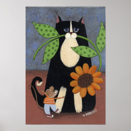 Skriv ut katt och mus poster
